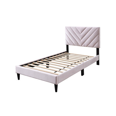 Velours de lit moderne capitonné en V capitonné à motif V moderne