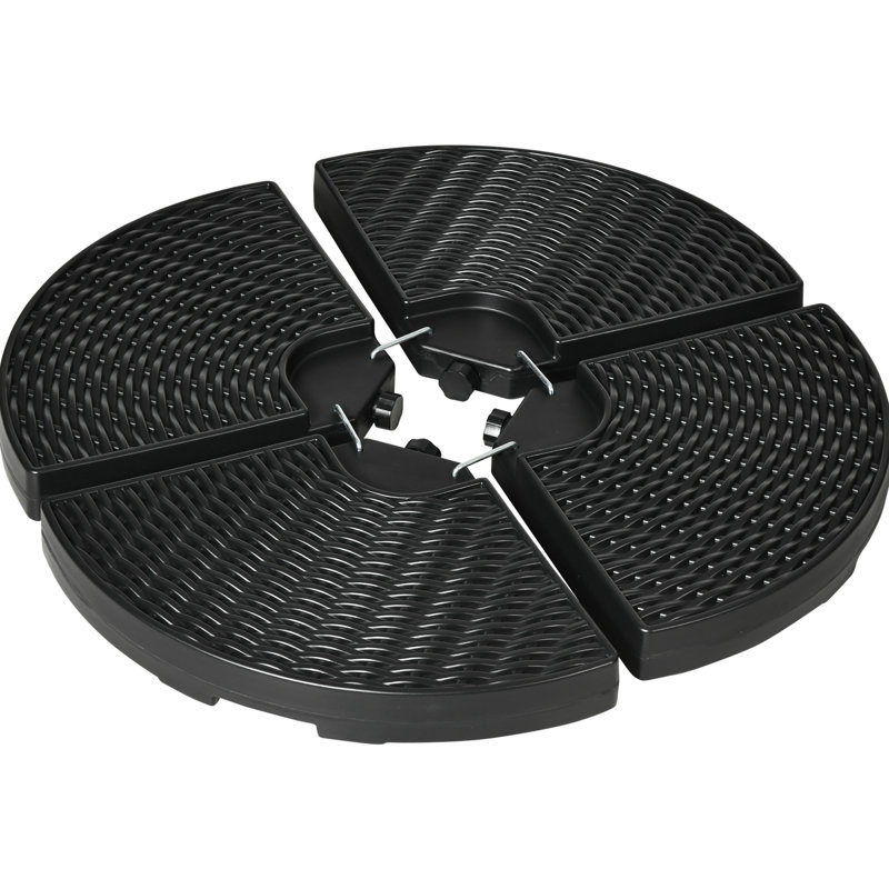 115 lb  Avec base d'eau / 150 poids de base de parasol - 4, noir, finition semblable, charge extérieure maximale toutes saisons, eau / sable, extérieur, utilisation