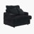 Comfortable Spring Armchair and Ottoman Set with Cup Holder and Corduroy-898069722