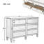Commode double 6 tiroirs l 56,1 po Mikayle-119697598