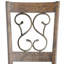 Chaise d'appoint en cuir synthétique noir et cerisier vieilli Raphaela, ensemble de 2