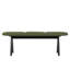 Banc rembourré avec pieds en bois noir, siège en tissu vert, fabrication en bois massif et manufacturé, capacité de 250 lb, banc d'entrée 53 po pour le salon et la chambre à coucher