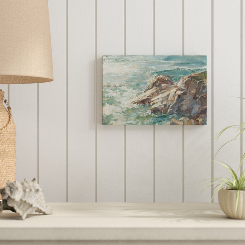 «Impasto Ocean View IV», peinture sur toile, H 8 po x l 12 po