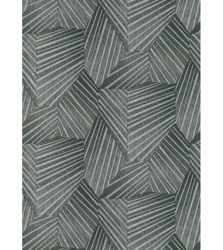 Panneau de papier peint texturé L 2,8 pi x l 21 po, Noir / argent