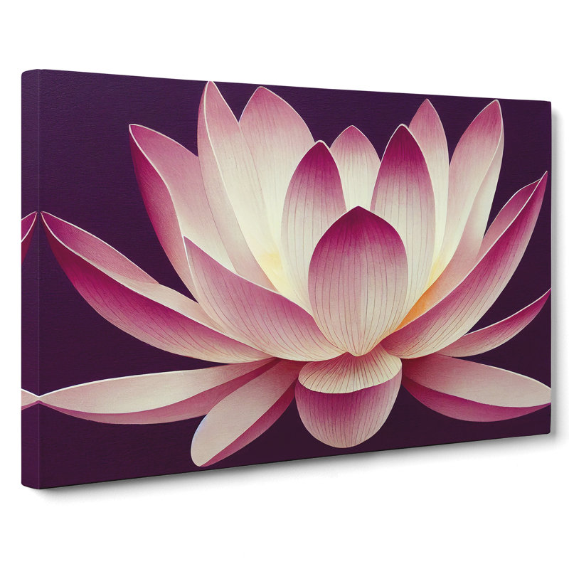 Hypnotic Lotus Flower - Wrapped Canvas Print, 35cm H x 50cm W x 3cm D