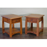 Hardester Solid Wood End Table with Storage