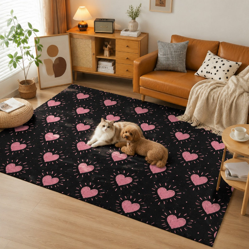 Tapis rose 1Pcs, L 70,9 po x L 98,4 po x 1 pièce