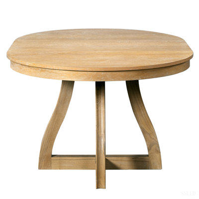 Table de salle à manger ronde extensible pour 4-6, feuille centrale de 16 po, pieds de table courbés, table de cuisine de ferme pour cuisine, salon, appartement