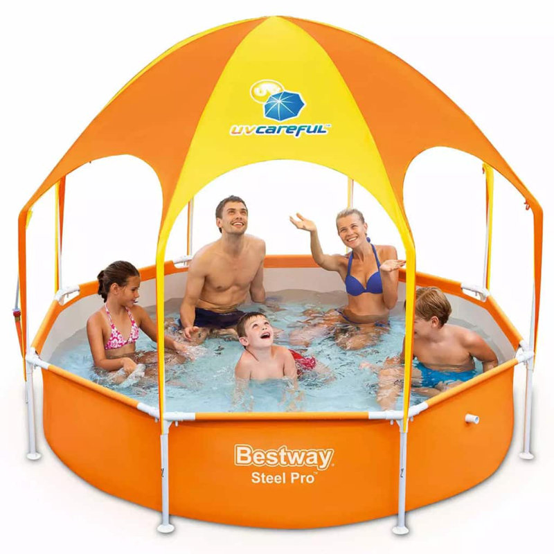 1.8 ft x 8 ft Steel Swimming Pool