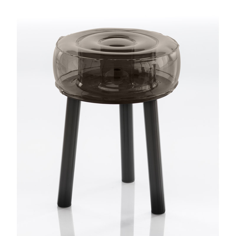 FLOOFY Metal Accent Stool, Black