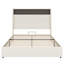 Structure de lit tapissier capitonné avec veilleuse, ports USB et tablette de tête de lit, lit plateforme avec tête de lit haute Rivet-476717109-476717110
