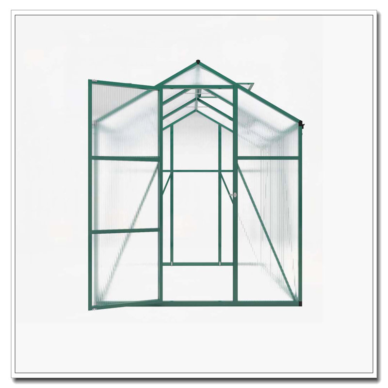 Newly marketed Gain height windproofaluminum greenhouse 6x6 FT Polycarbonate Greenhouse Raised Base and Anchor Aluminum Heavy Duty Walk-in Greenhouses for Outdoor Backyard in All Season