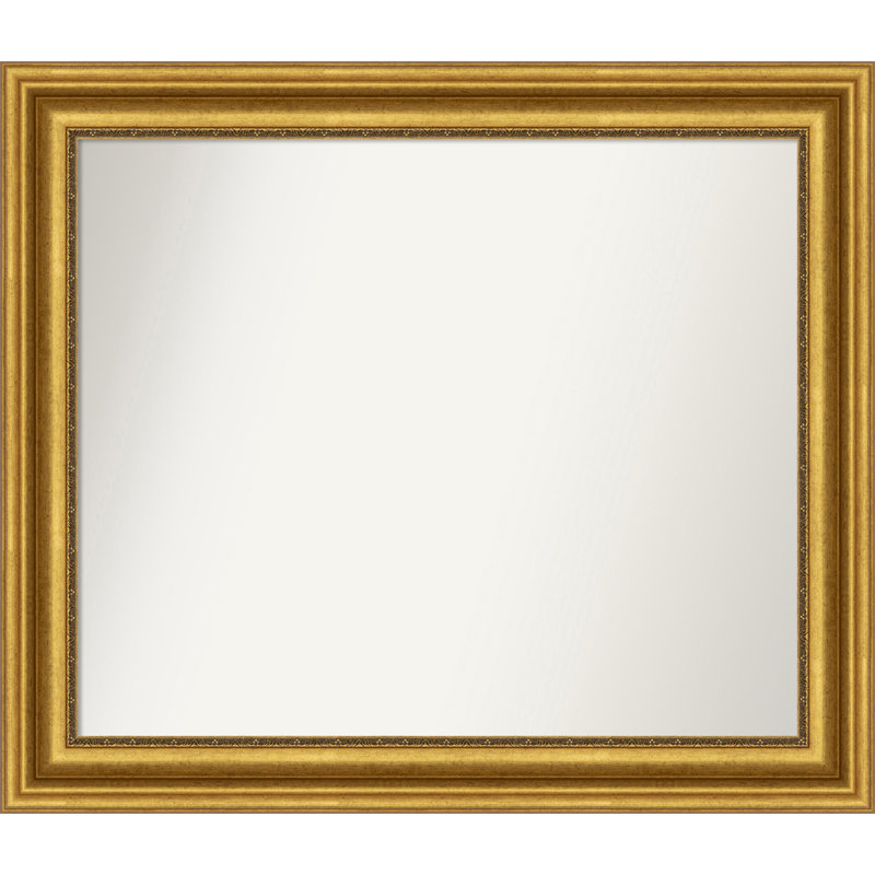 Miroir de salle de bain Jashawna, 30,75 po x 35,75 po, Doré