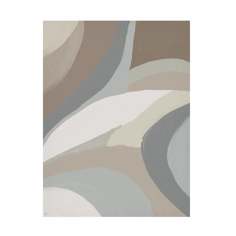 Large Framed Abstract Canvas Art in Neutral Tones