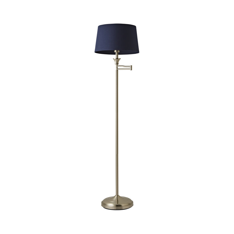 Letitia 148cm Swing Arm Floor Lamp, No, Navy Blue