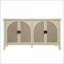 Armoires, rotin à 4 portes avec tablettes réglables | Scandinave | Beige