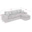Canapé modulaire en forme de L de 107 pouces avec repose-pieds mobile Boucle, confort en forme de nuage, conception modulaire et installation sans effort pour les salons.-143251356