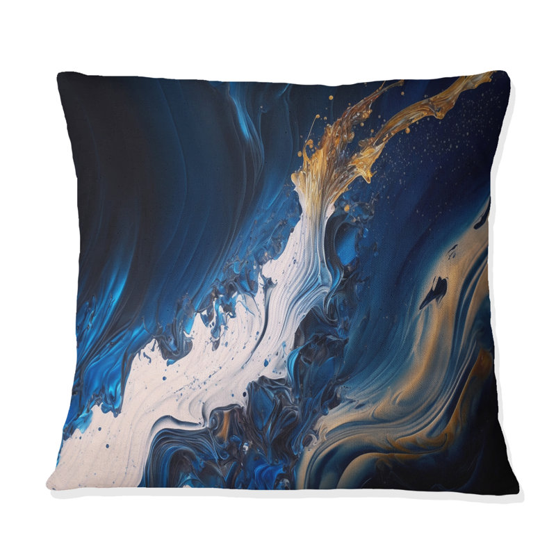 Coussin Ice Paint Splash II - Abstract Spirals