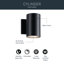 Lanterne murale d'extérieur 1 lumière noire Deerfin approuvée par DarkSky 7 "sans ampoules incluses-209125305-209125304