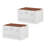 Aarn 2 Pack Plastic Collapsible Storage Bins with Lid, Multifunctional Stackable Folding Organizer Cube