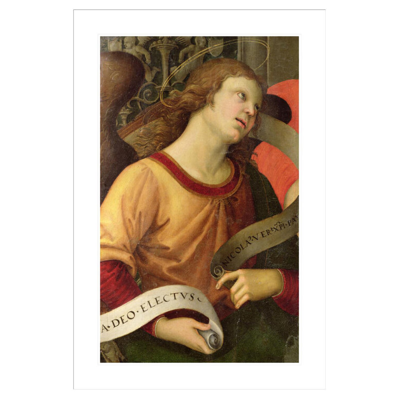 Ange du polyptyque de Saint-Nicolas de Tolentino par Raphael - Impression Giclée encadrée, H 41,5 po x l 28,19 po