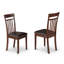 5 Piece Dining Table Set Includes a Rectangle Wooden Table with Butterfly Leaf and 2 Faux Leather Dining Chairs with 2 Benches, Mahogany-303402143