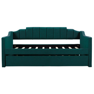 Upholstered Twin Daybed with Trundle,Green(OLD SKU:SM000218AAF) -  Latitude RunÂ®, CF8BA45700BD49E881F0E35BF494CA5B