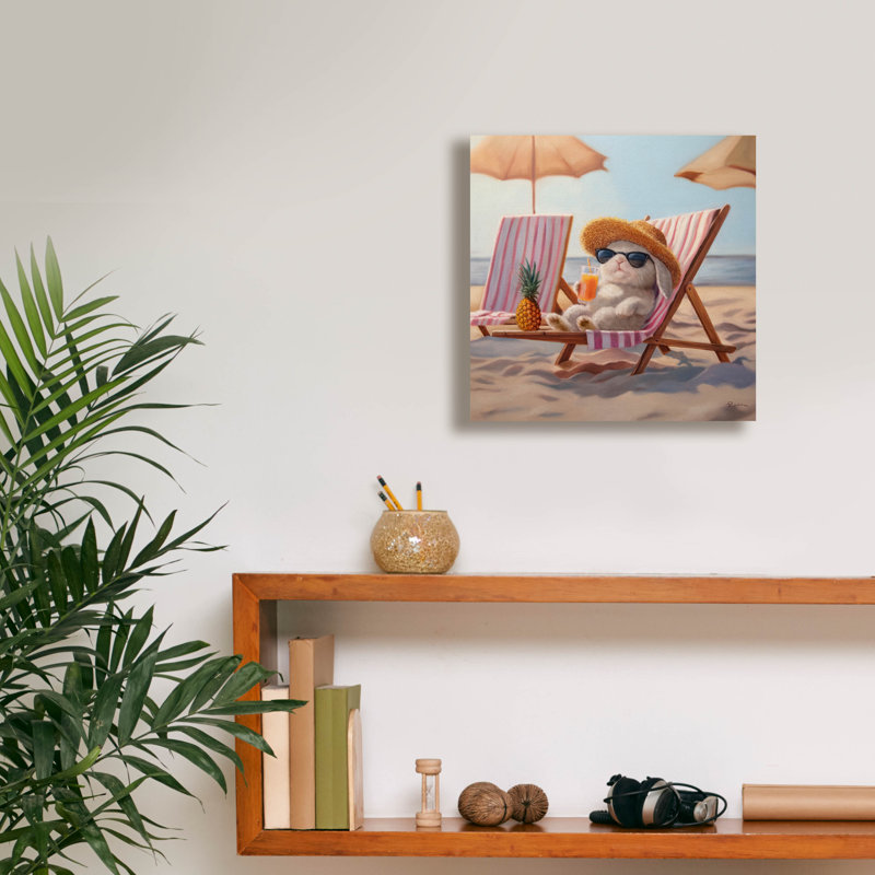 «Beach Bun» par Lucia Heffernan, art mural sur toile, H 12 po x l 12 po