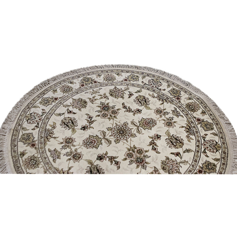 High-Quality Hand-Knotted Ivory Area Rug