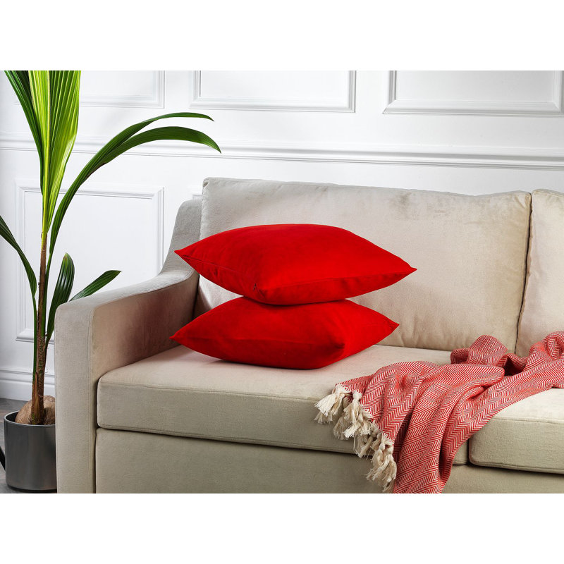 Indoor / Outdoor Square Scatter Cushion Cover, 50 x 50cm, Red