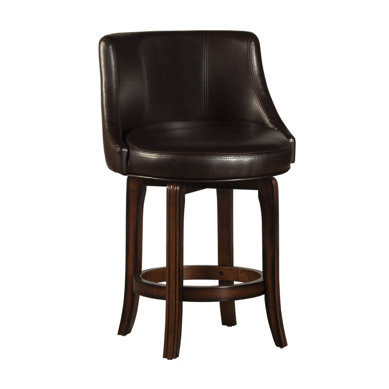 Tabouret de bar et de comptoir Bandiero, Tabouret de comptoir (siège d'une hauteur de 25 p, Marron foncé