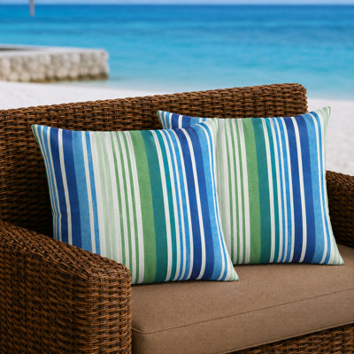 18" Square Indoor/Outdoor Waterproof and Fade-Resistant Throw Pillows with Inserts and Zipper, Set of 4