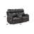 Lathyn Motion Loveseat with Console in Dark Grey