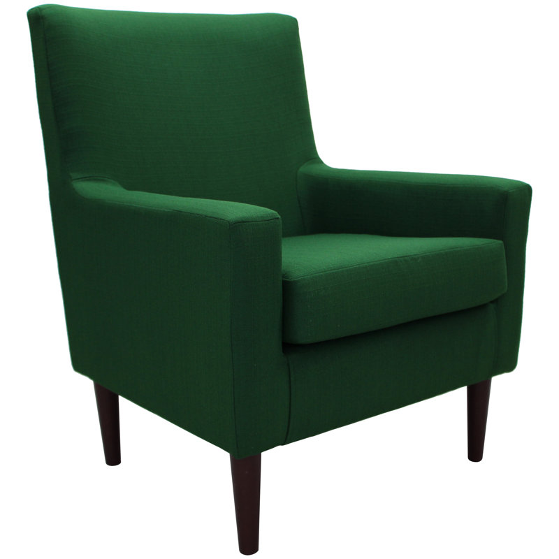 Donham Upholstered Accent Chair, Emerald Green