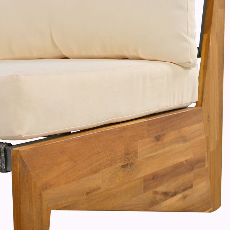 Ensemble de conversation d'extérieur pour 8 personnes avec coussins Rimsha, Beige