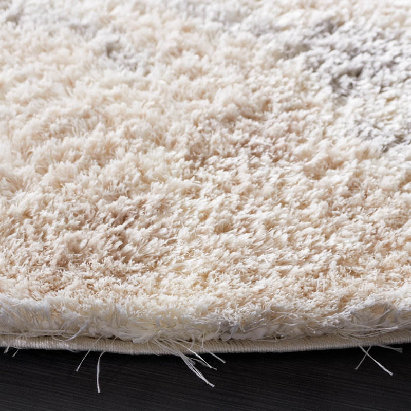 Cloud Shag Performance Abstract Rug, Round 6'7"