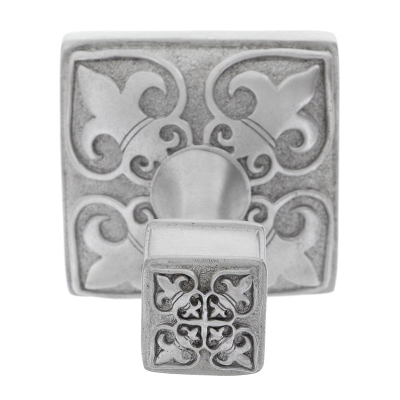 Fleur De Lis Single Robe Hook, Satin Nickel