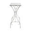 Console Whimsical Bird Perch avec structure en fer blanc antique vieilli