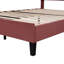 Grand lit plateforme tapissier avec tête de lit en velours à motif floral, finition rouge pâte de haricots-292473856-292473858