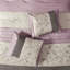 Ensemble d'édredon brodé 7 pièces mauve