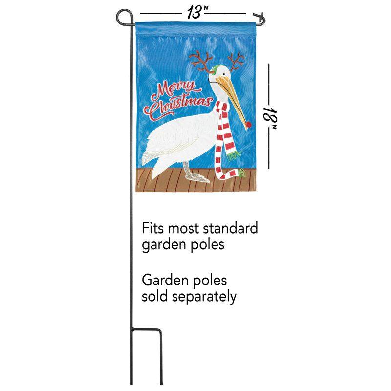 Drapeau de jardin en polyester 18 x 13 po Dalury