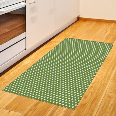 Tapis décoratif vert à haute densité en fibres longues