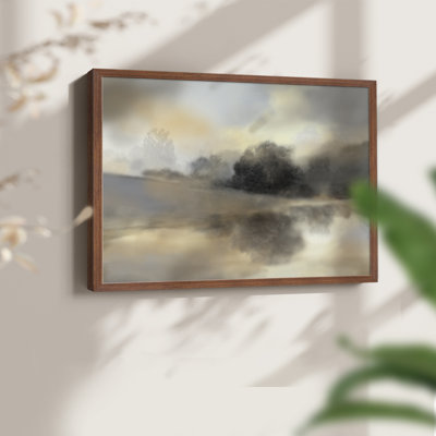 Misty Pond -Framed Print - Restickable