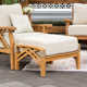 Cotesfield Teak Outdoor Ottoman with Cushion