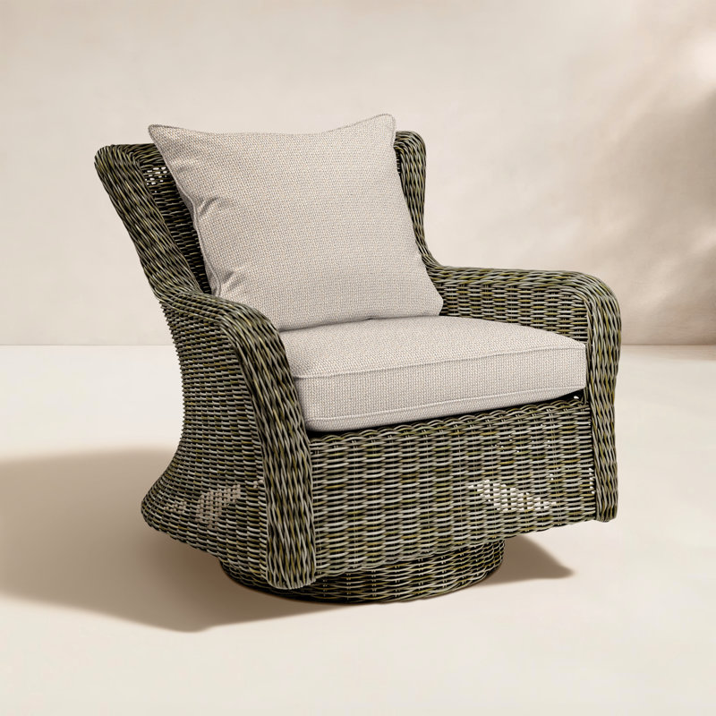 Sag Harbor Swivel Rocking Chair with Cushions , Demo Putty 4282, Sag Harbor Driftwood