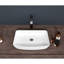 Lavabo vasque de salle de bain rectangulaire en céramique 24 po x 15 po - moderne, teinté, monté sur comptoir pour la maison et les salles de bain en blanc