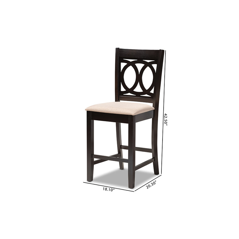 Tabouret de comptoir 25 po Britte, Lin beige