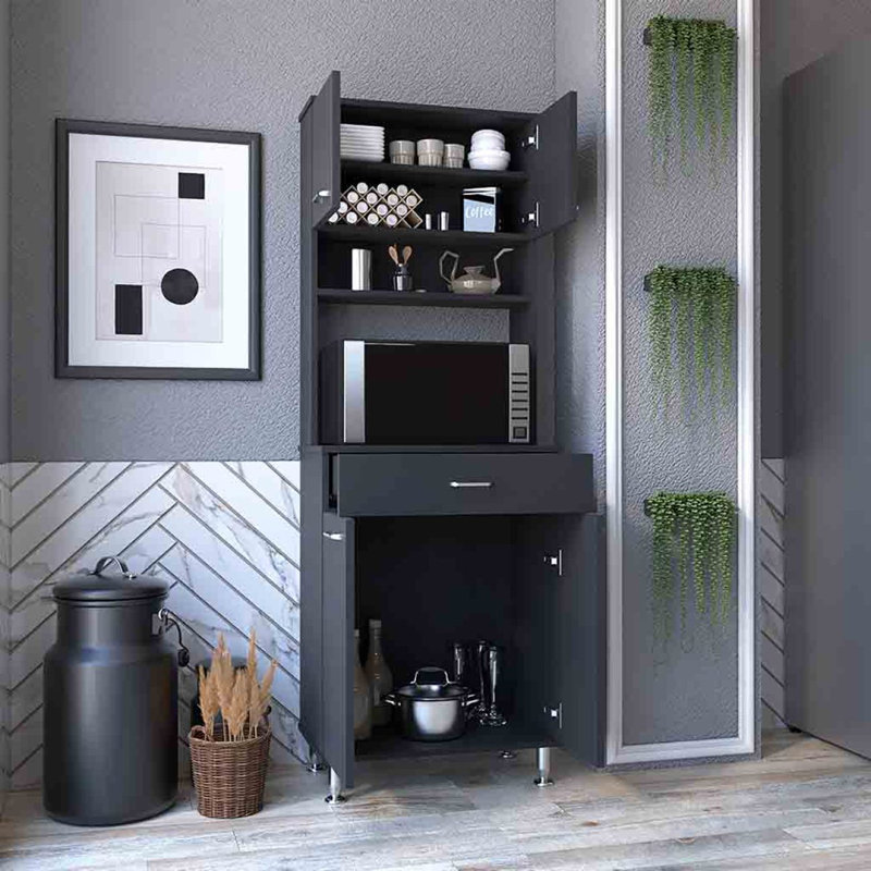 Armoire élégante à deux portes, Noir