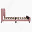 Lit plateforme tapissier, velours -1919968560