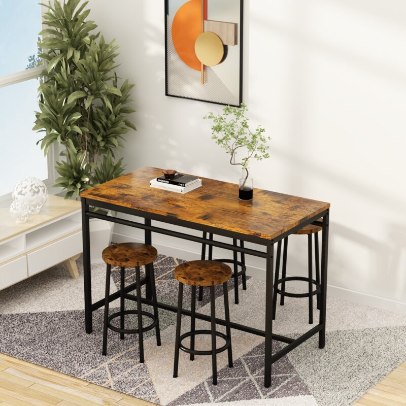 17 Stories Jeanan 5 - Piece Dining Set & Reviews | Wayfair